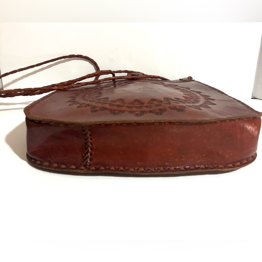 Vintage Brown Leather shoulder Bag - Picture 6 of 7
